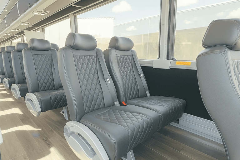 interior of Coach Bus Davie charter bus