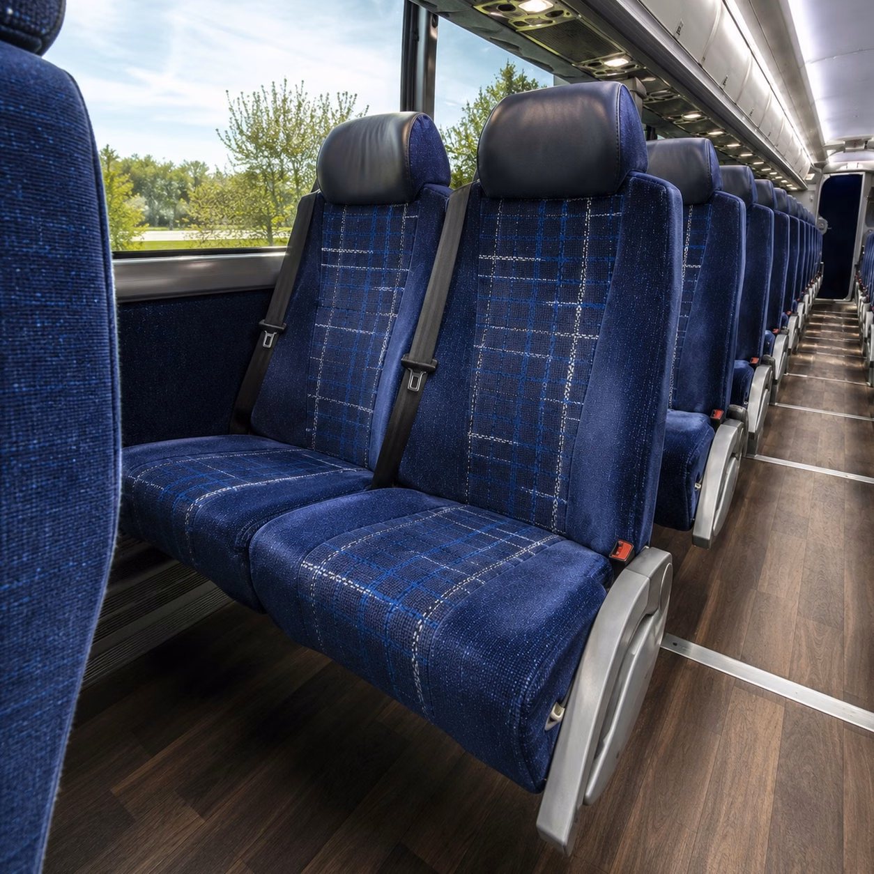 davie charter bus interior